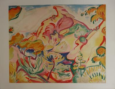 Othon FRIESZ (d’après)  - Paysage à la Ciotat, Lithographie signée #Mourlot 2