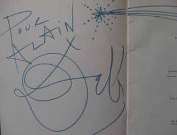 Salvador DALI - Dédicace autographe signée ornée d’un petit dessin 2