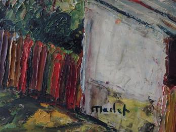 Elisée MACLET - Montmartre : Le Moulin de la Galette, Huile sur panneau signée 2