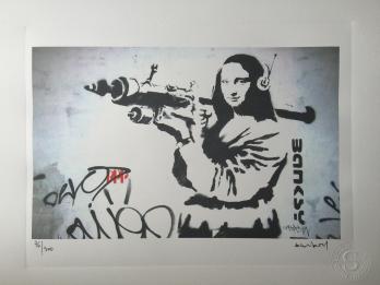 BANKSY (d’après) Mona Lisa bazooka 2