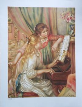 Pierre Auguste RENOIR (1841-1919) (d’après) - La leçon de Piano, Lithographie 2
