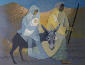 Louis TOFFOLI - La fuite en Egypte Lithographie originale signée 2