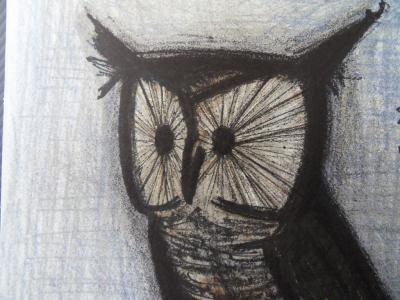Bernard BUFFET - La Chouette  1967, Lithographie originale signée 2