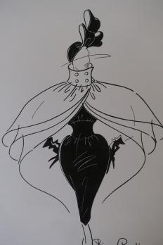 Pierre CARDIN (1922-) Magnifique illustration de mode Collection 1988 2