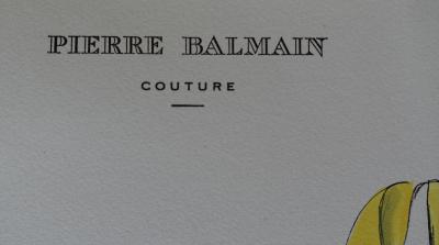 Pierre BALMAIN (1914-1982) - Magnifique dessin original de mode 2