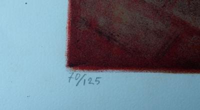 Louis TOFFOLI - La voiture Renault- Lithographie signée et numérotée 2