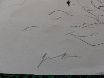 Bernard GANTNER - Chalet dans la montagne, Dessin original au crayon noir signé 2