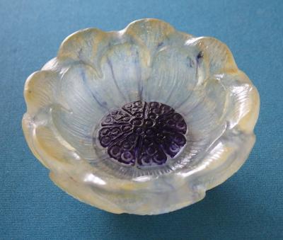 Gabriel ARGY-ROUSSEAU - Fleur épanouie, Coupelle en pâte de verre, Nancy 1924 2