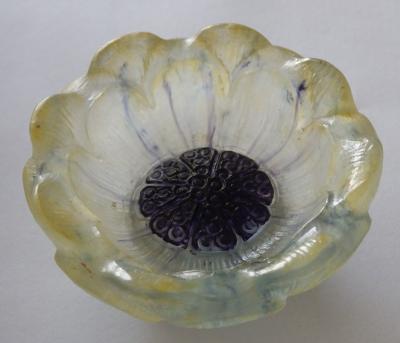 Gabriel ARGY-ROUSSEAU - Fleur épanouie, Coupelle en pâte de verre, Nancy 1924 2
