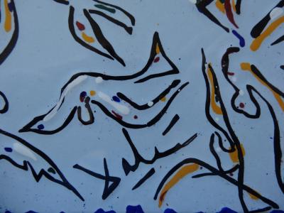 Salvador DALI - La nuit des oiseaux, 1954 - Céramique originale signée 2