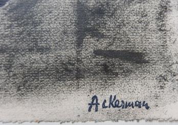 Paul ACKERMAN - Chat, Dessin original signé 2