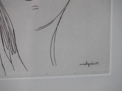 Amadeo MODIGLIANI - Visage de femme, 1920, Gravure orginale signée 2