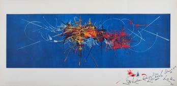 Georges MATHIEU - Symbole, 1966, Dessin original à l’encre signé 2