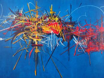 Georges MATHIEU - Symbole, 1966, Dessin original à l’encre signé 2