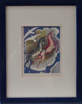 Kees VAN DONGEN - Chevaux célestes, 1955, Gravure signée 2