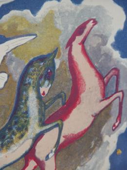 Kees VAN DONGEN - Chevaux célestes, 1955, Gravure signée 2