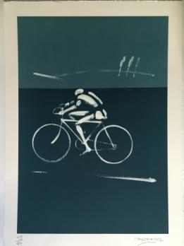 Jérôme MESNAGER - Cyclisme, 2014 - Lithographie signée au crayon 2