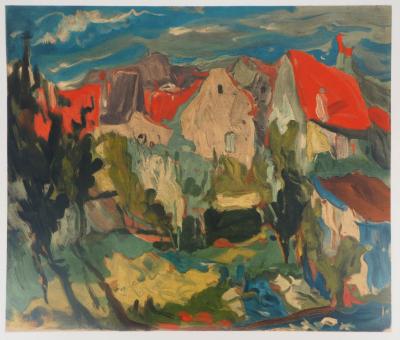 Chaïm SOUTINE - Vue de Cagnes sur Mer, Lithographie signée 2