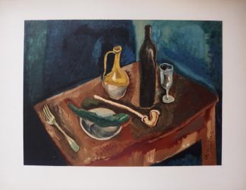 Chaim SOUTINE - Table à la pipe, Lithographie signée 2