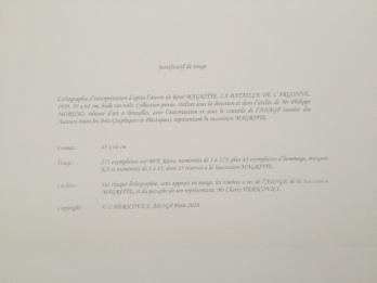 René MAGRITTE (d’après) - La Bataille de l’Argonne, 2010 - Lithographie 2