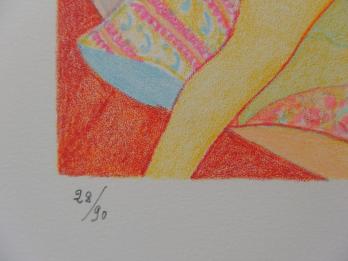 Bona de MANDIARGUES - Mangeuse de raisin, buveur de vin - Lithographie signée 2