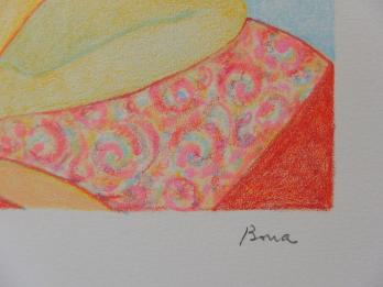 Bona de MANDIARGUES - Mangeuse de raisin, buveur de vin - Lithographie signée 2