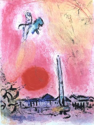 Marc CHAGALL - La Place de la concorde - Lithographie originale 2