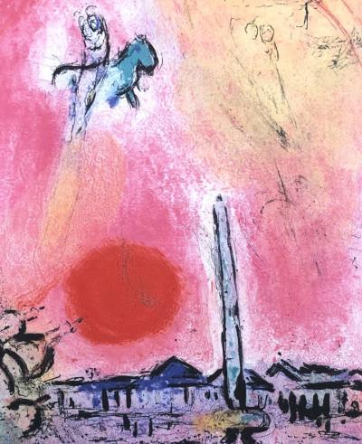 Marc CHAGALL - La Place de la concorde - Lithographie originale 2