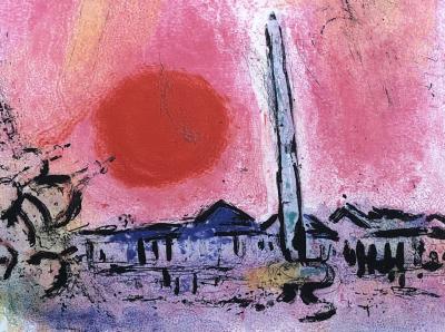 Marc CHAGALL - La Place de la concorde - Lithographie originale 2