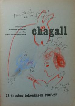 Marc CHAGALL - Autoportrait avec un âne, Dessin original avec dédicace signée 2