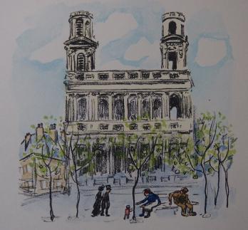 Kees VAN DONGEN - L’église Saint Sulpice à Paris, 2 lithographies originales (1951) 2