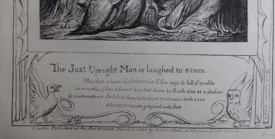 William BLAKE - Gravure N&B - Livre de Job  - Bible #1902 2