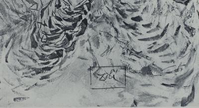 Salvador DALI : PARADIS 17 - La prescience divine - Gravure originale signée, 1963 2