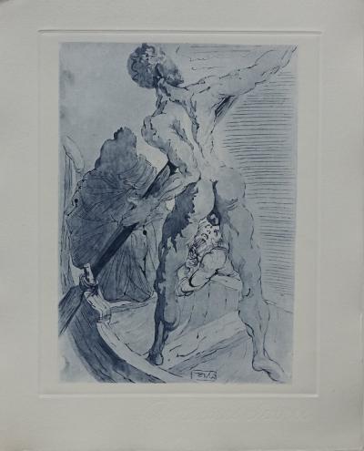 Salvador DALI: HELL 3 - Caronte e il passaggio di Acheronte - Incisione originale firmata e referenziata 2