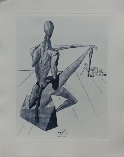 Salvador DALI : ENFER 5 - Minos - Gravure originale signée et référencée, La Divine Comédie 2