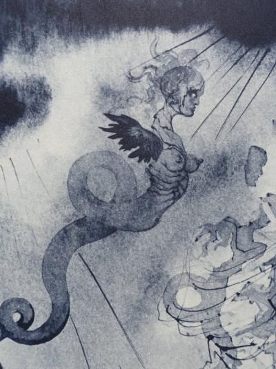 Salvador DALI - Enfer 21, Le diable noir - Gravure originale signée 2