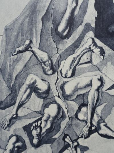 Salvador DALI : Enfer 26 - Les habitants de Prato - Gravure originale signée 2