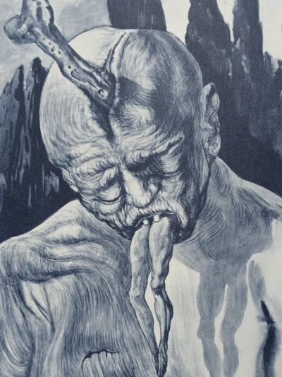 Salvador DALI : ENFER 27 - Un diable logicien - Gravure originale signée, La Divine Comédie 2
