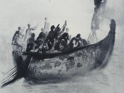 Salvador DALI : PURGATOIRE 2 - La barque du Nocher- GRAVURE originale signée #DIVINE COMEDIE 2