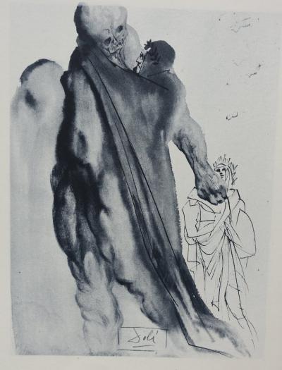 Salvador DALI : PURGATOIRE 5 - Reproches de Virgile - Gravure originale signée, 1963 2