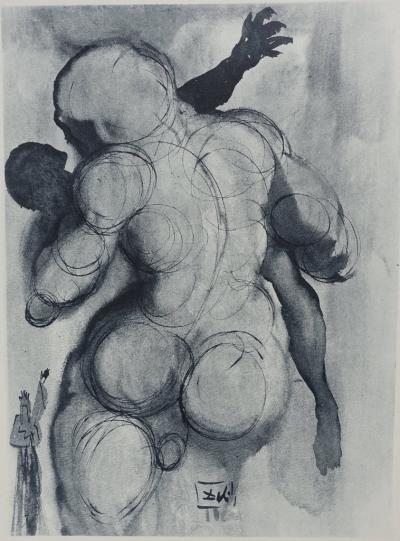 Salvador DALI : Etreinte - Gravure originale signée, 1963 2