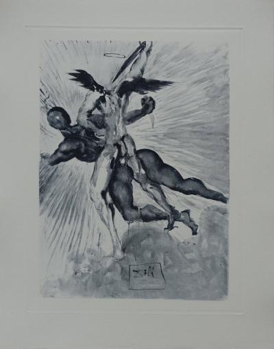 Salvador DALI : Les anges gardiens - Gravure originale signée, 1963 2