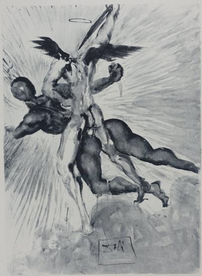 Salvador DALI : Les anges gardiens - Gravure originale signée, 1963 2