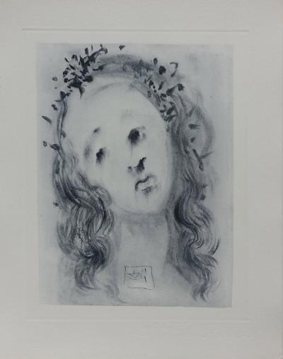 Salvador DALI : Purgatoire 10 - Le Visage de Virgile - Gravure originale signée, 1963 2