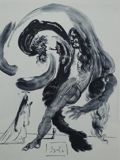 Salvador DALI : Purgatoire 18 - La quatrième corniche - Gravure originale signée 2