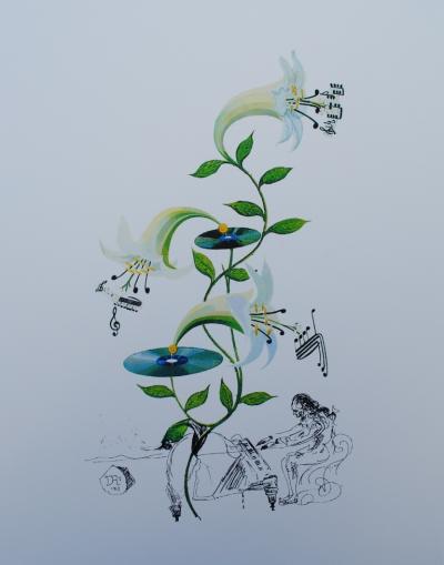 Salvador DALI (d’après) - Le Lys musical, Lithographie 2