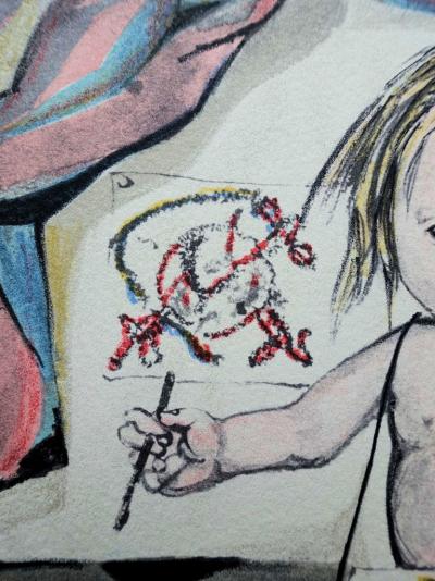 Leonard FOUJITA (1886-1968) : Le petit artiste - LITHOGRAPHIE Originale signée au crayon 2