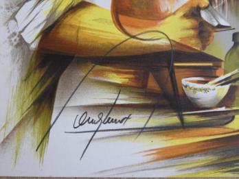 Raymond POULET - Le Luthier - Lithographie originale signée au crayon 2