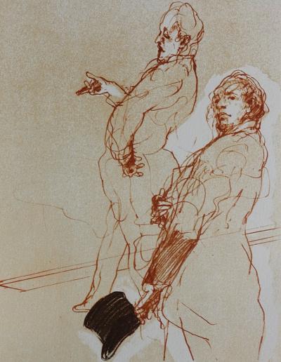 Claude WEISBUCH - Le discours, 1984 - Lithographie originale 2
