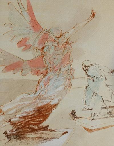 Claude WEISBUCH - Apparition de l’ange, 1984 - Lithographie originale